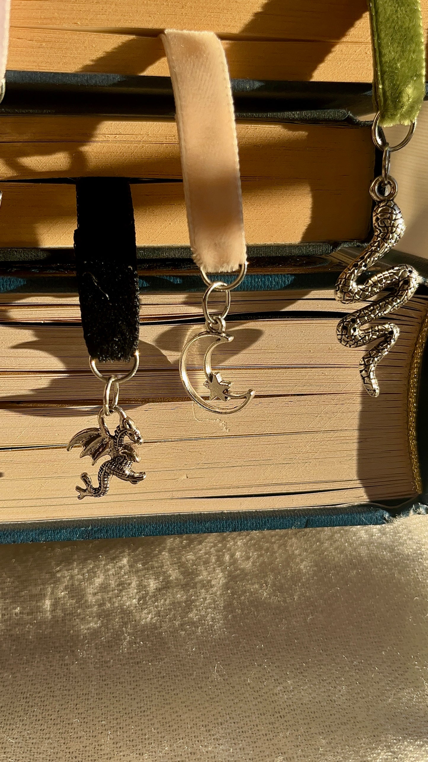 Crescent Moon Charm Bookmark