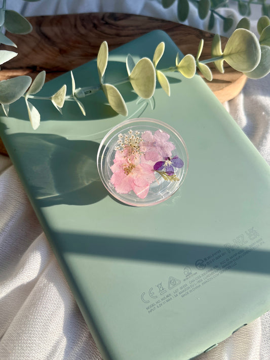 Clear Flower Kindle Grip