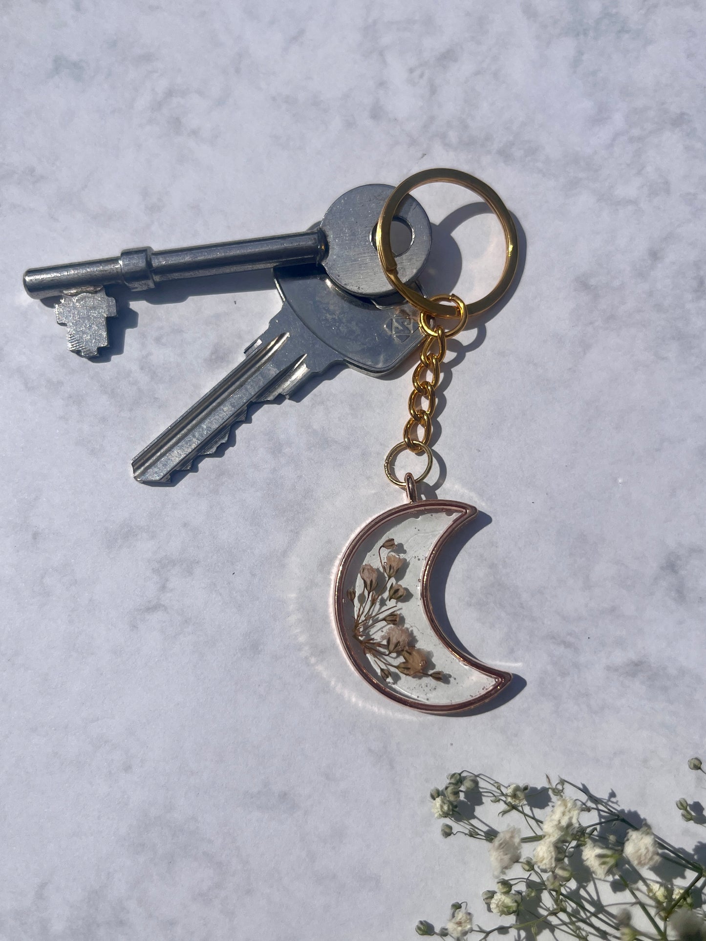 Moon Keyring | Gold